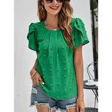 Load image into Gallery viewer, Round Dot Neck Petal Sleeve Top - New Arrivals
