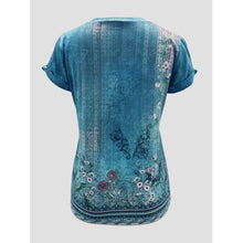 Load image into Gallery viewer, Summer Sleek Printed Round Neck Short Sleeve T-Shirt 4