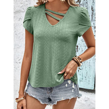 Load image into Gallery viewer, Strappy V-Neck Eyelet Top - Tops - Summer