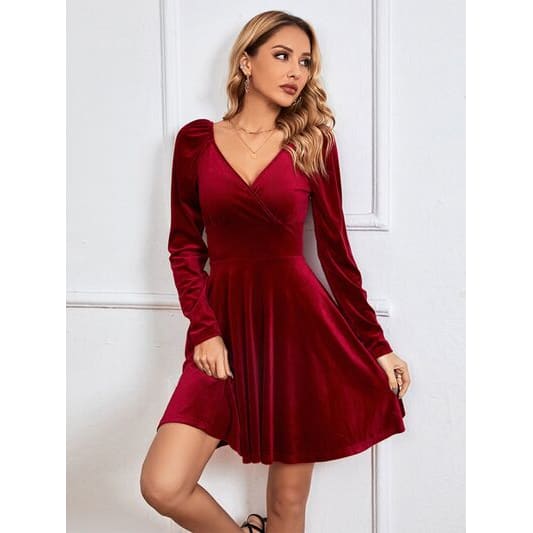 Stylish All Occasion Long Sleeve Mini Dress - Dresses