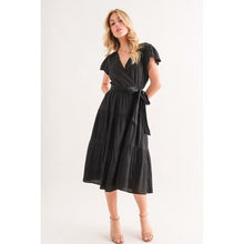 Cargar imagen en el visor de la galería, Stylish Elegant Textured Tiered Midi Dress - Dresses