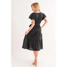 Cargar imagen en el visor de la galería, Stylish Elegant Textured Tiered Midi Dress - Dresses