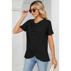 Summer Cowl Neck Short Sleeve T - Shirt - Collection
