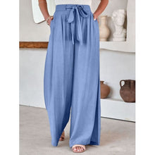 Load image into Gallery viewer, Summer Drawstring Pocketed Wide Leg Pants/Available In 4