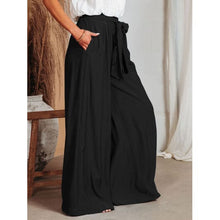 Load image into Gallery viewer, Summer Drawstring Pocketed Wide Leg Pants/Available In 4