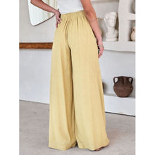 Load image into Gallery viewer, Summer Drawstring Pocketed Wide Leg Pants/Available In 4