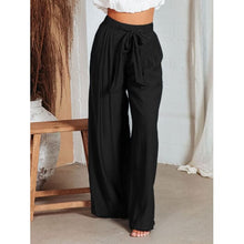 Cargar imagen en el visor de la galería, Summer Drawstring Pocketed Wide Leg Pants/Available In 4