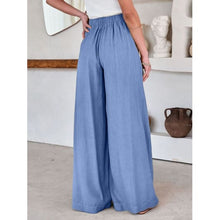 Load image into Gallery viewer, Summer Drawstring Pocketed Wide Leg Pants/Available In 4