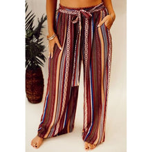 Cargar imagen en el visor de la galería, Summer Printed Tied Wide Leg Pants