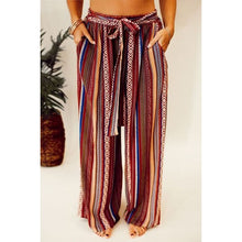 Cargar imagen en el visor de la galería, Summer Printed Tied Wide Leg Pants