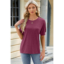 Cargar imagen en el visor de la galería, Summer Round Neck Buttoned Short Sleeve T-Shirt - Collection