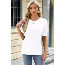 Cargar imagen en el visor de la galería, Summer Round Neck Buttoned Short Sleeve T-Shirt - Collection