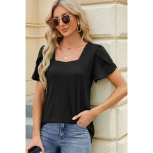 Cargar imagen en el visor de la galería, Summer Square Neck Short Sleeve T-Shirt - Collection