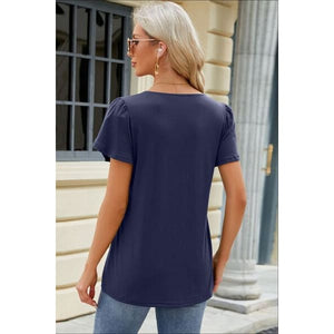 Summer Square Neck Short Sleeve T-Shirt - Collection