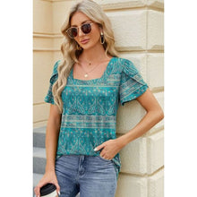 Cargar imagen en el visor de la galería, Summer Square Neck Short Sleeve T-Shirt - Collection