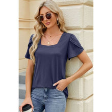 Cargar imagen en el visor de la galería, Summer Square Neck Short Sleeve T-Shirt - Collection