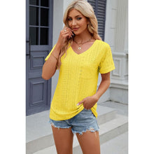 Load image into Gallery viewer, Summer V-Neck Short Sleeve T-Shirt In 4 Colors - Collection