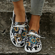 Load image into Gallery viewer, Sunflower Pattern Flat Loafers - Sneakers
