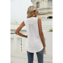 Load image into Gallery viewer, Swiss Dot Notched Neck Tank - Tops - Summer