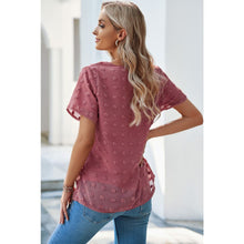 Load image into Gallery viewer, Swiss Dot Round Neck Blouse - Blouses And Tops