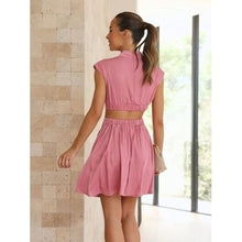 Load image into Gallery viewer, Trendy Elegant Cutout Neck Mini Dress - Dresses