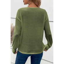 Load image into Gallery viewer, Womans Elegant Button V-Neck Long Sleeve - Blouses And Tops