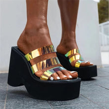 Load image into Gallery viewer, Women’s Open Toe Wedge Sandals